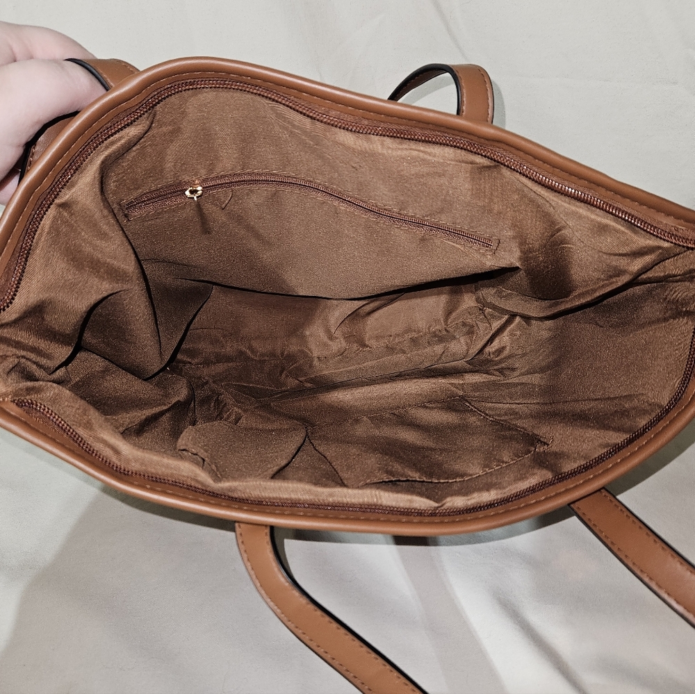 Brown Woven Tote Bag & Wallet - Picture 3 of 6